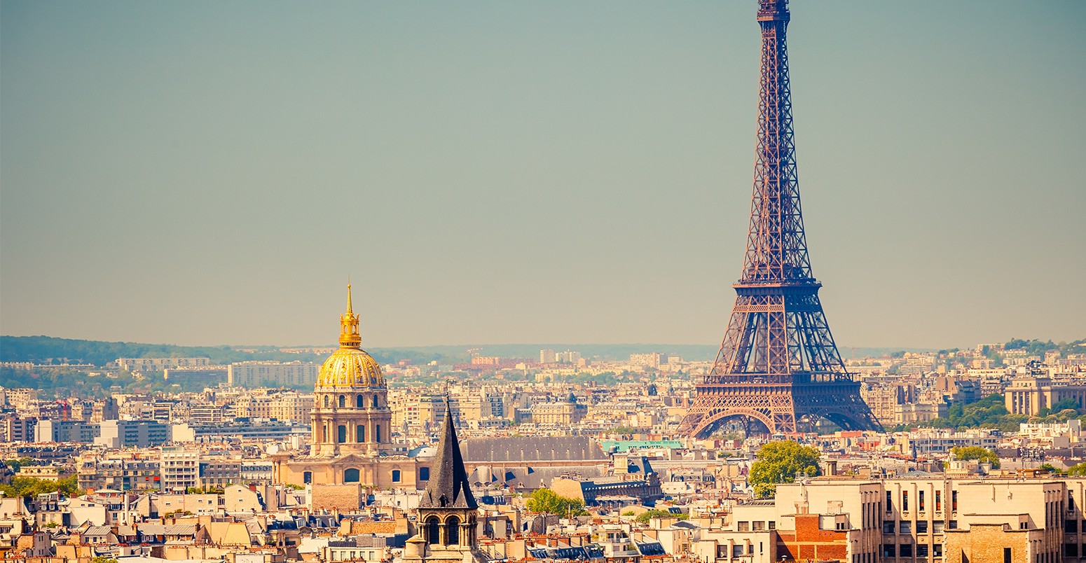 View of the Eiffel Tower, Paris.