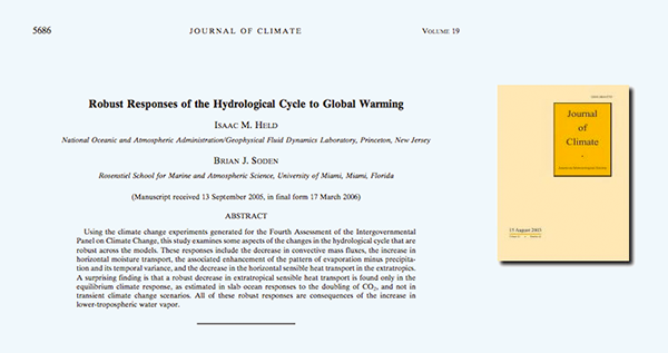 Extract from Held & Soden (2006), Journal of Climate