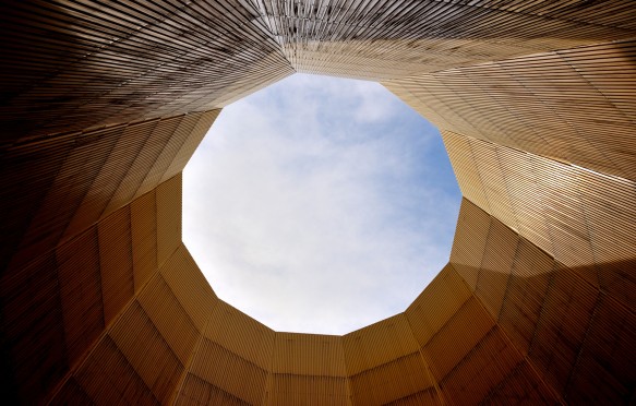 Inside the cooling tower in power station