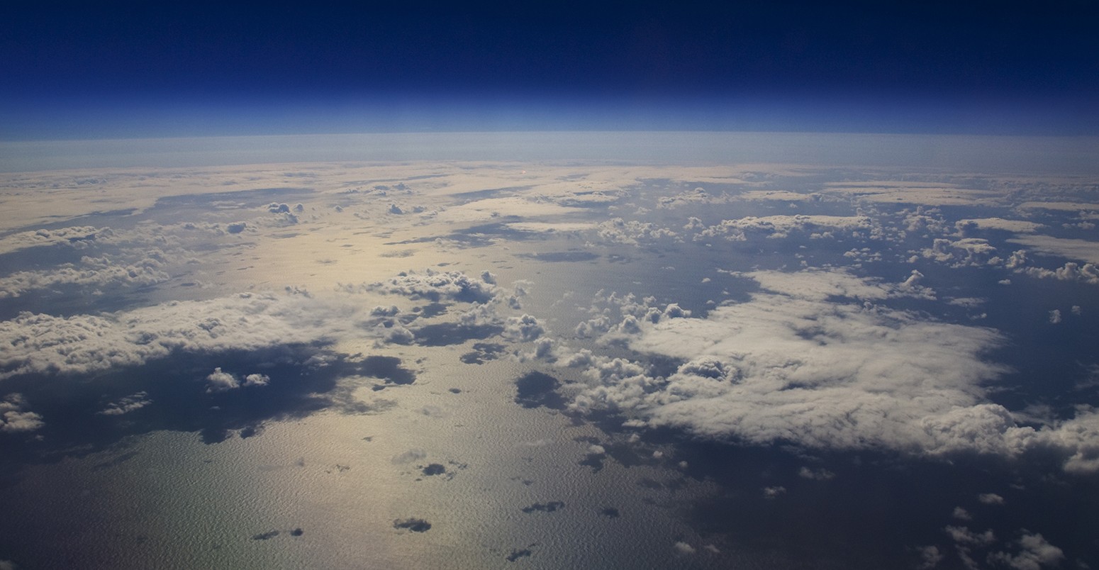 High altitude view of the Earth