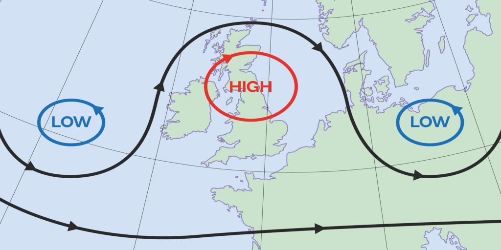 Jet stream and stormy weather