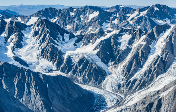 Snowline survey in the Southern Alps, New Zealand.