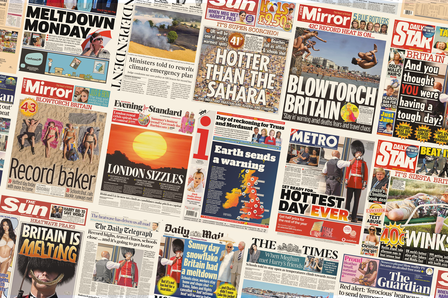 Media reaction: UK's record-smashing 40C heatwave and climate change -  Carbon Brief