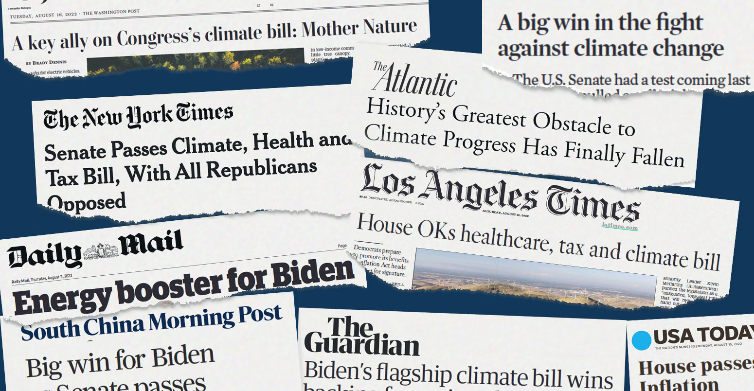 Media reaction: What Joe Biden's landmark climate bill means for climate  change - Carbon Brief