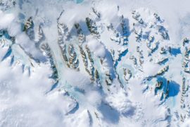 Melting on the Larson c ice shelf in Antarctica