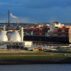 LNG storage tanks, Hamburg, Germany.