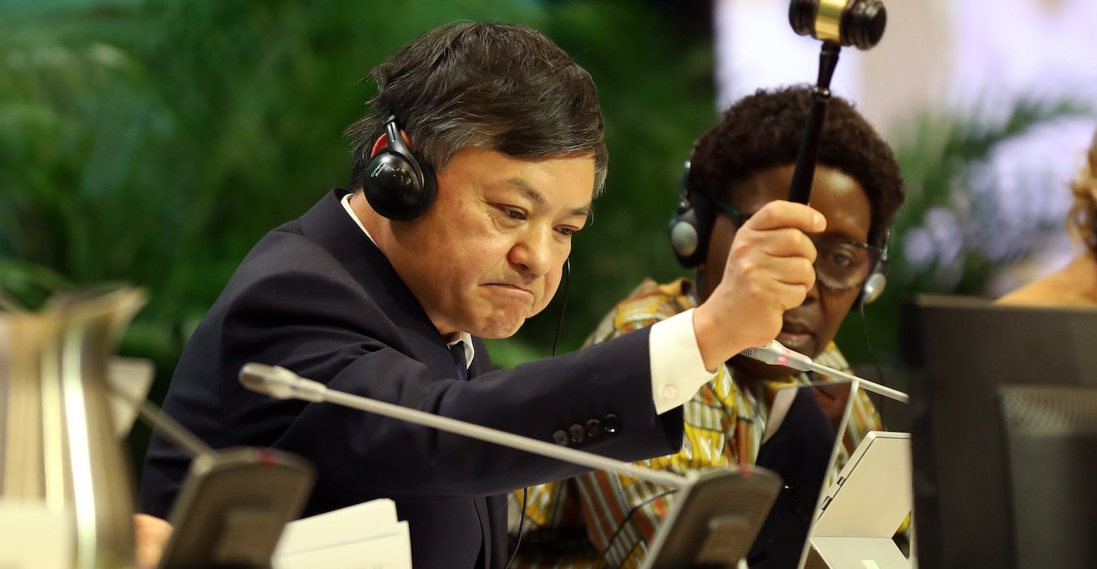 COP 15 President Huang Runqiu, Minister of Ecology and Environment, China, 20 December 2022.