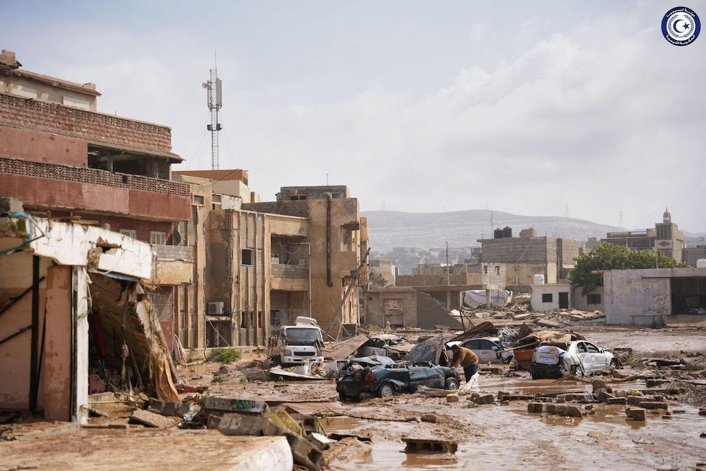  Cars thrown around like toys as horrific rapid flooding hits Derna, a Libyan port city of 90,000 on 12 September 2023. 