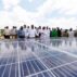 Kenyan President Uhuru Kenyatta C attends the launching ceremony of a solar farm in Garissa, Kenya, 2019.