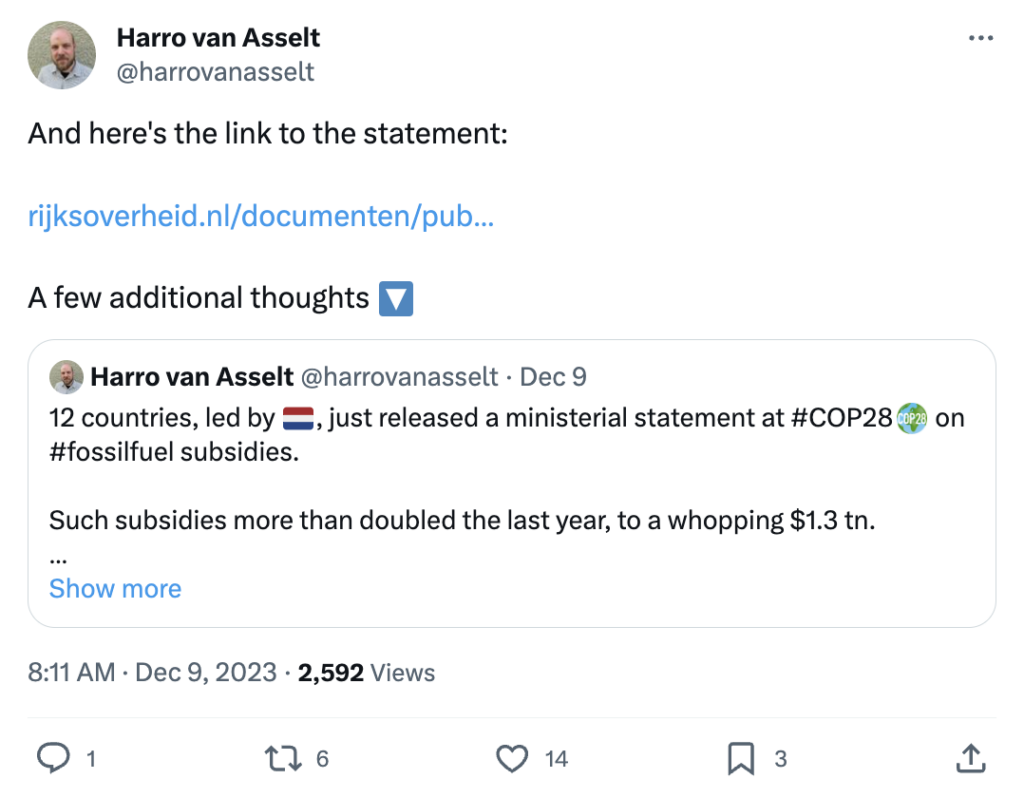 Harro van Asselt on X: COP28 fuel subsidies