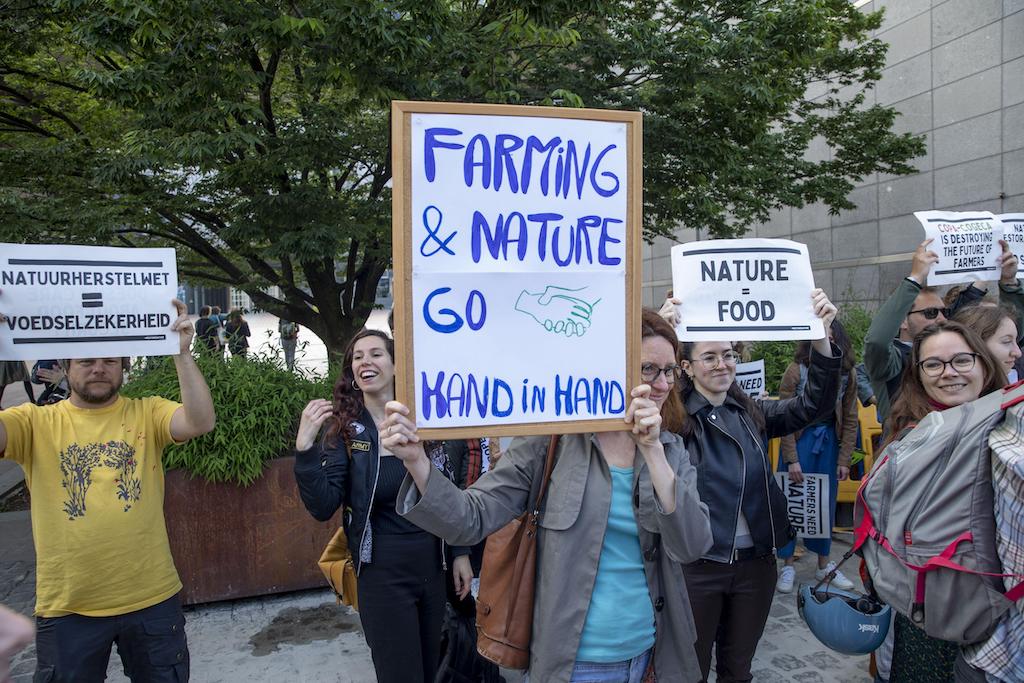 A protest action by Belgian agricultural association, Boerenbond, and European agricultural organisation, Copa-Cogeca