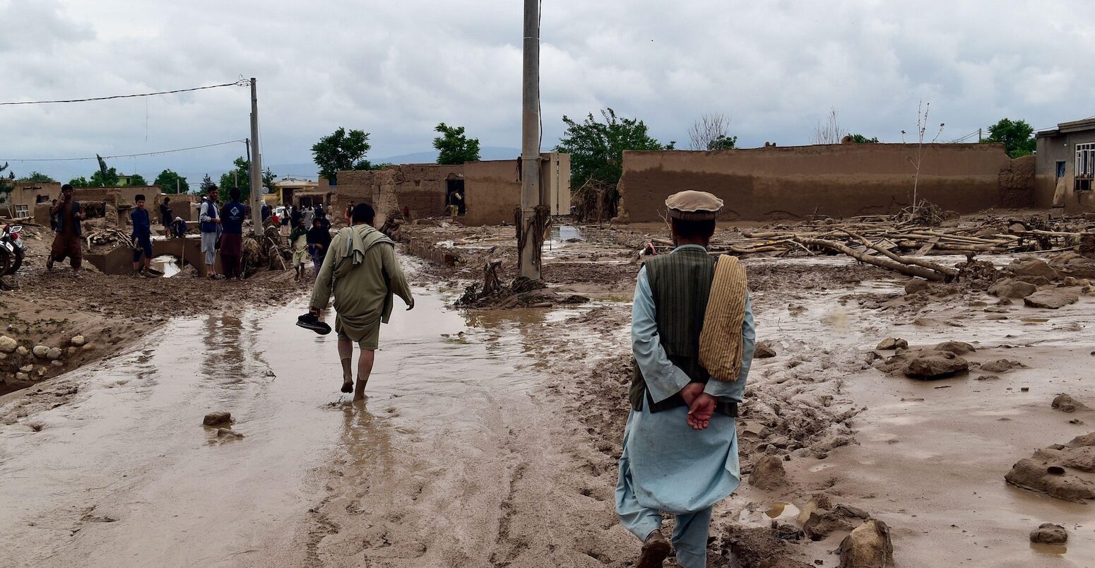 Flood damage in northern Afghanistan.