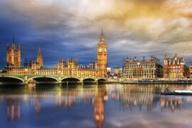 Big Ben and Palace of Westminster, London, UK.