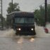 A delivery truck driving through flooded streets during a storm, Sonoran Desert, Arizona, USA. Credit: Norma Jean Gargasz / Alamy Stock Photo. Image ID: H28H7P