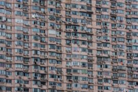 High-density residential apartments in Shanghai.