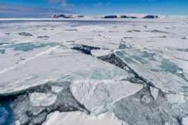 Sea ice in Antarctic.