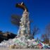 A sculpture titled "Giant Plastic Tap" by Canadian artist Benjamin Von Wong.