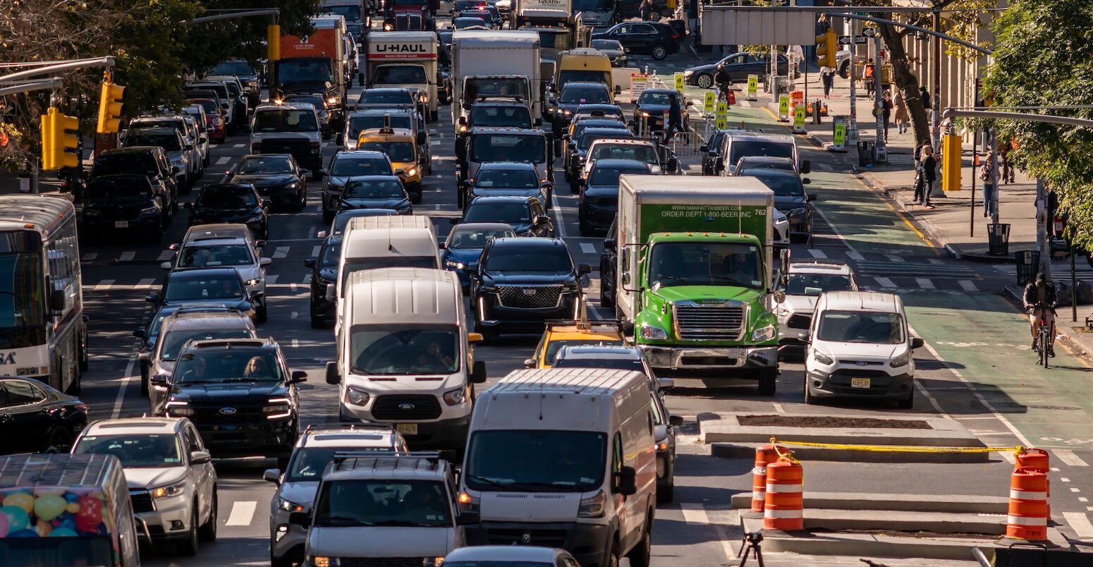 Traffic in Manhattan, New York, US