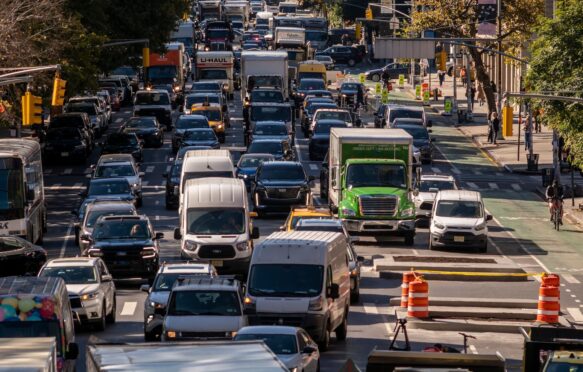 Traffic in Manhattan, New York, US