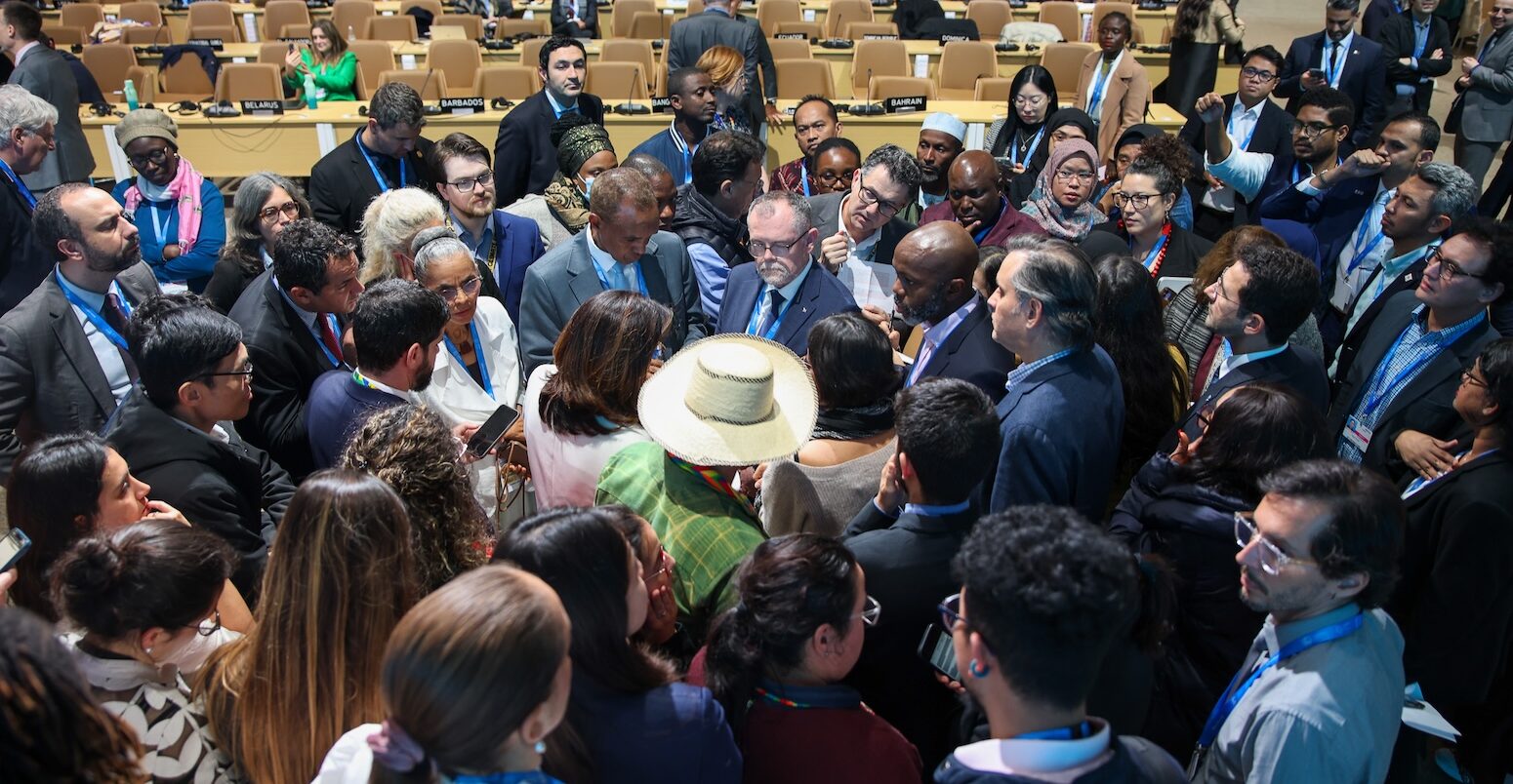 Parties deliberate at the COP29 in Baku.