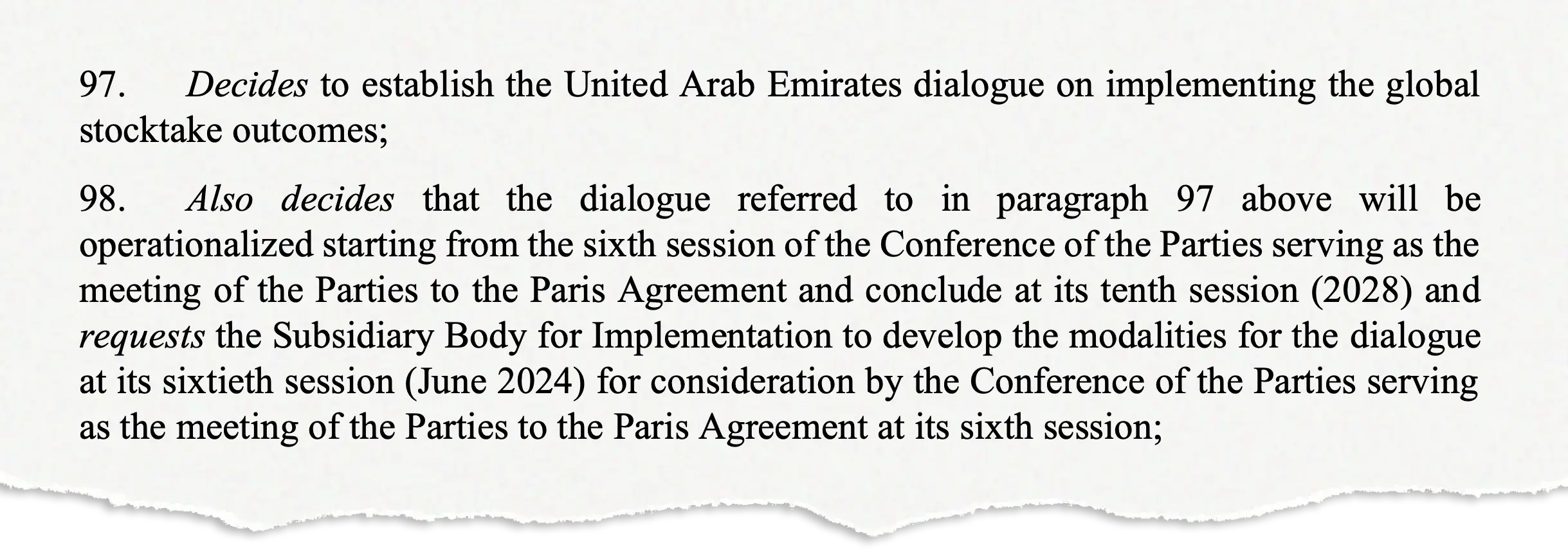 COP29 ragout: Decides to establish the United Arab Emirates' dialogue