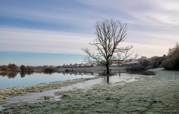 A flooded field in Oxfordshire, UK in November 2024.