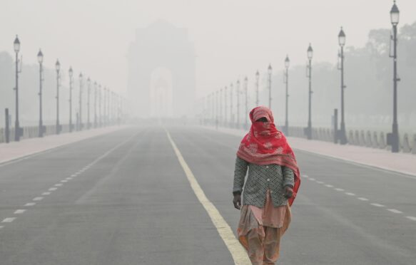 A layer of smog engulfs Kartavya Path in New Delhi, India on 19 November 2024.