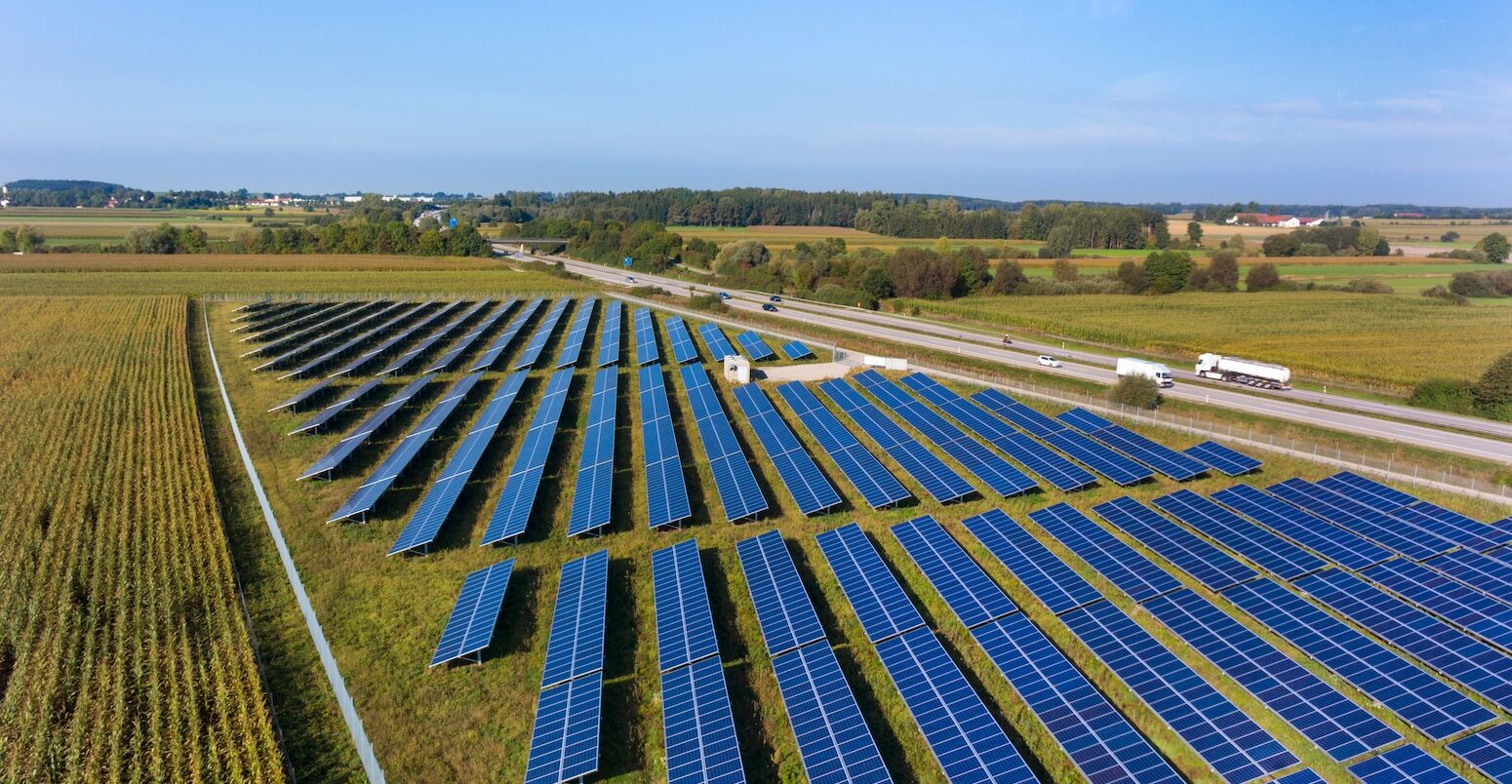 Solar panels in Bavaria, Germany.