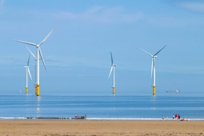 Teesside Offshore wind farm at Redcar, north east England.