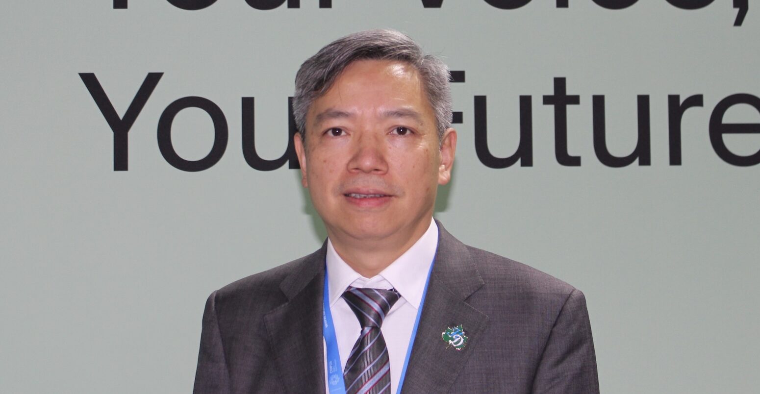 Prof Wang Can at COP29 in Baku.