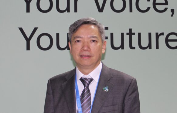 Prof Wang Can at COP29 in Baku.