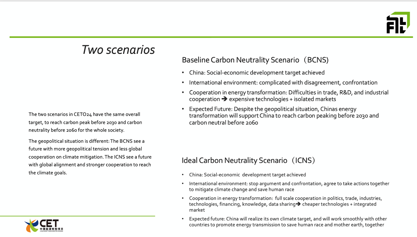 Differences between BCNS and ICNS.